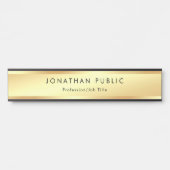 エレガントフェイク金ゴールドモダンプロフェッショナルテンプレート サインプレート (正面)
