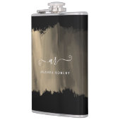 エレガントフェイク金ゴールドモノグラムの線 フラスク (左)