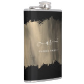 エレガントフェイク金ゴールドモノグラムの線 フラスク (右)