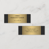 エレガントフェイク金ゴールドラベル革 スキニー名刺 (正面/裏面)