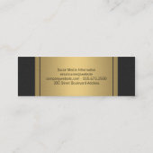 エレガントフェイク金ゴールドラベル革 スキニー名刺 (裏面)