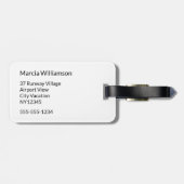 エレガントフェイク金ゴールドリーフモノグラムの ラゲッジタグ (裏面横)