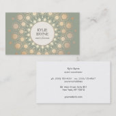 エレガントフェイク金ゴールド円モチーフプロフェッショナル 名刺 (正面/裏面)