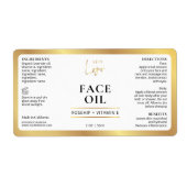 エレガントフェイク金ゴールド化粧料ボトルラベル ラベル (正面)