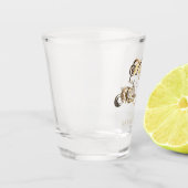 エレガントフェイク金ゴールド台本ハッピーニューイヤー ショットグラス (左)