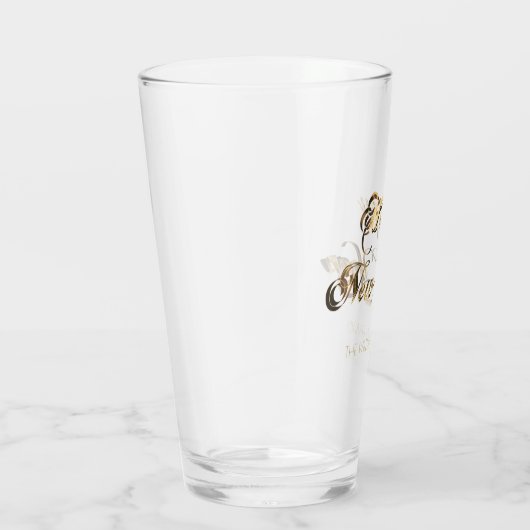 エレガントフェイク金ゴールド台本ハッピーニューイヤー タンブラーグラス (右)