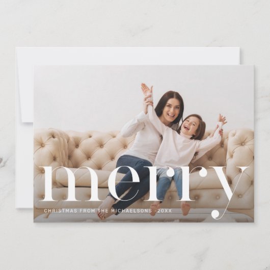 エレガントフェイク金ゴールド植物学メリークリスマス写真 シーズンカード (正面)