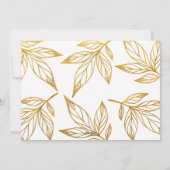 エレガントフェイク金ゴールド植物学メリークリスマス写真 シーズンカード (裏面)