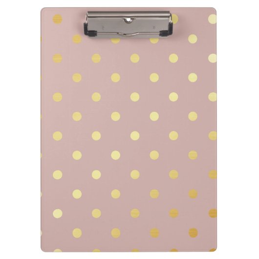エレガントフェイク金ゴールド水玉模様 クリップボード (正面)