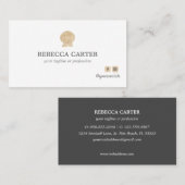 エレガントフェイク金ゴールド熱帯シーシェルビーチ沿岸 名刺 (正面/裏面)