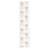 エレガントフェイク金ゴールド熱帯パイナップル ショートテーブルランナー (正面)