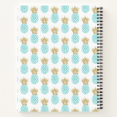 エレガントフェイク金ゴールド熱帯パイナップル ノートブック (裏面)