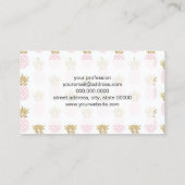 エレガントフェイク金ゴールド熱帯パイナップル 名刺 (裏面)