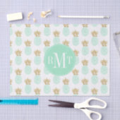 エレガントフェイク金ゴールド熱帯パイナップル 薄葉紙 (クラフト)