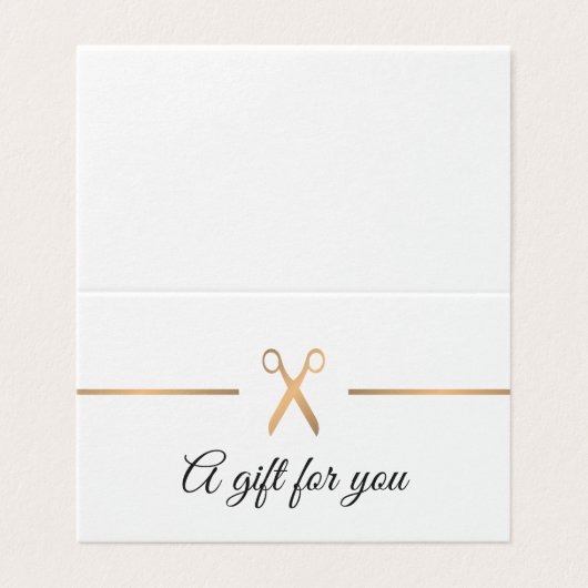 エレガントフェイク金ゴールド白髪ギフト証明書 (外部フラット)