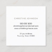 エレガントフェイク金ゴールド箔円 スクエア名刺 (裏面)