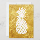 エレガントフェイク金ゴールド箔結婚熱夏 招待状 (裏面)