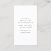 エレガントフェイク金ゴールド紙吹雪ドットのパターン灰色 名刺 (裏面)