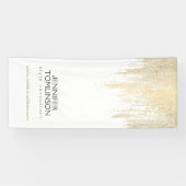 エレガントフェイク金ゴールド紙吹雪ドットのパターン 横断幕 (横)