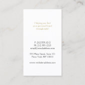 エレガントフェイク金ゴールド紙吹雪ドットパターンII 名刺 (裏面)