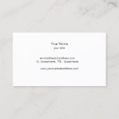 エレガントフェイク金ゴールド蓮フラワーブラック 名刺 (裏面)