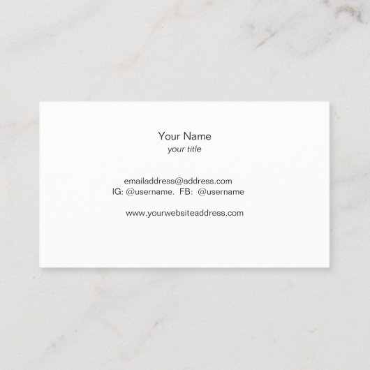 エレガントフェイク金ゴールド蓮フラワーブラック 名刺 (裏面)