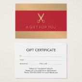 エレガントフェイク金ゴールド赤美しいサロン (正面&裏面)