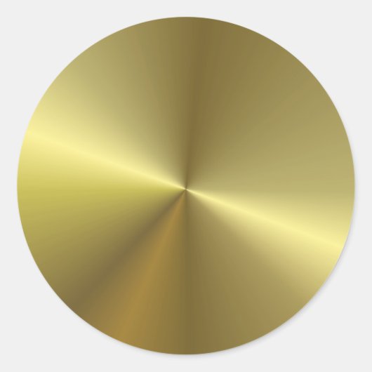 エレガントフェイク金ゴールド金属ルック空白のテンプレート ラウンドシール (正面)