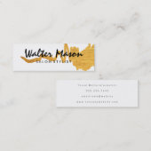 エレガントフェイク金ゴールド スキニー名刺 (正面/裏面)