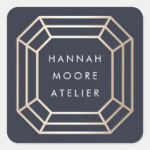 エレガントフェイク金ゴールド スクエアシール (正面)