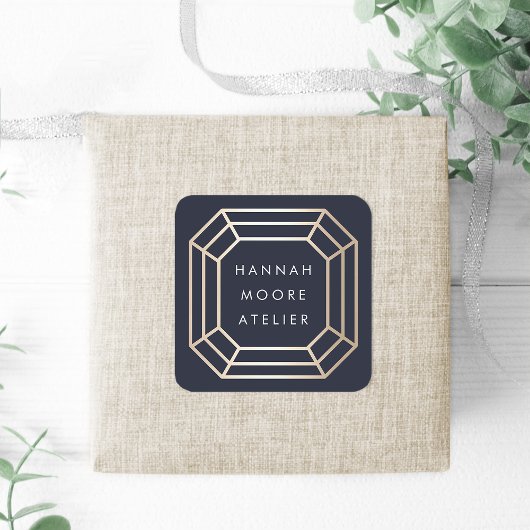 エレガントフェイク金ゴールド スクエアシール