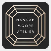 エレガントフェイク金ゴールド スクエアシール (正面)