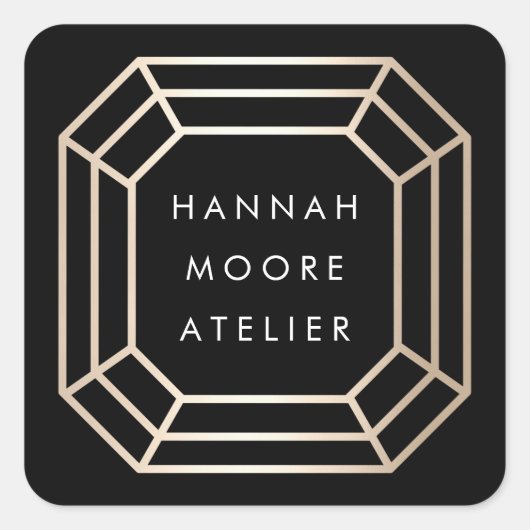 エレガントフェイク金ゴールド スクエアシール (正面)