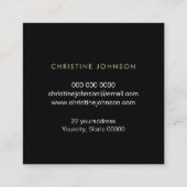 エレガントフェイク金ゴールド スクエア名刺 (裏面)