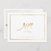 エレガントフェイク金ゴールド 案内ポストカード (正面/裏面)