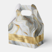 エレガントフェイク金ゴールド、灰色の白い大理石の優先ボックス フェイバーボックス (裏面サイド)