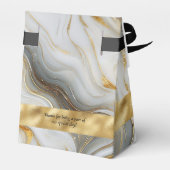 エレガントフェイク金ゴールド、灰色の白い大理石の優先ボックス フェイバーボックス (裏面サイド)