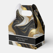 エレガントフェイク金ゴールド、白黒大理石の好意ボックス フェイバーボックス (裏面サイド)