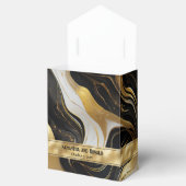 エレガントフェイク金ゴールド、白黒大理石の好意ボックス フェイバーボックス (オープン)