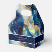 エレガントフェイク金ゴールド、青と白の大理石のお気に入りボックス フェイバーボックス (裏面サイド)