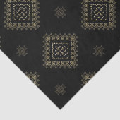 エレガントフェイク金ゴールド・黒色化粧柄 薄葉紙 (詳細)