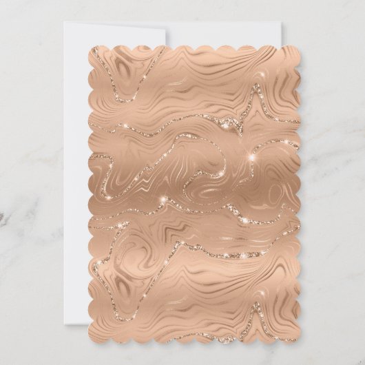 エレガントフェイク銅箔結婚式招待状 招待状 (裏面)