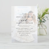 エレガントフェイク Vellumエフェクトオーバーレイ結婚フォトI 招待状 (スタンド正面)