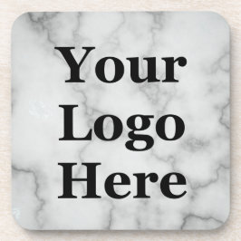 エレガントフェイクGrey Marble Your Logo コースター