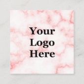 エレガントフェイクPink Marble Business Logo 紹介カード (裏面)