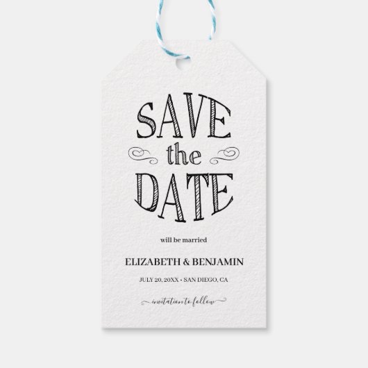 エレガントフェイクVellum効果写真保存 ギフトタグ (裏面)