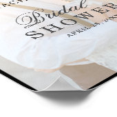 エレガントフェイクVellum Overlayブライダルシャワー標識 ポスター (角)