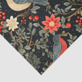 エレガントフェスティバルの鳥とフローラクリスマスデクページ 薄葉紙 (詳細)