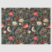 エレガントフェスティバルの鳥とフローラクリスマスデクページ 薄葉紙 (正面)