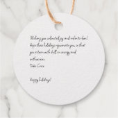 エレガントフェスティバルクリスマスツリーデザイン フェイバータグ (裏面)